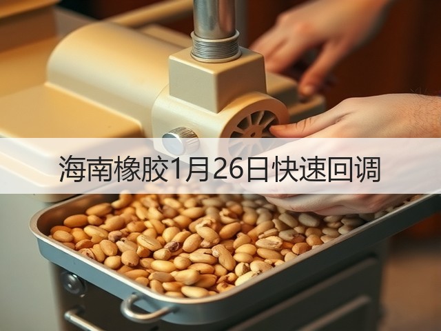 海南橡胶1月26日快速回调(图1) 海南橡胶1月26日快速回调(图1)