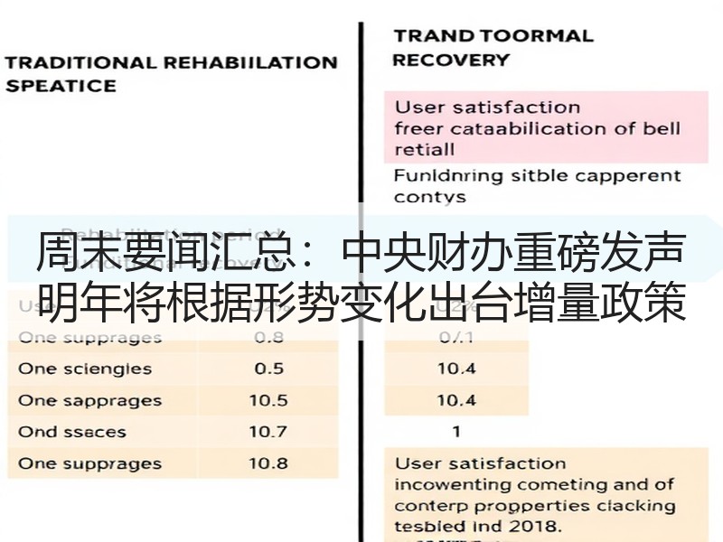 周末要闻汇总：中央财办重磅发声 明年将根据形势变化出台增量政策