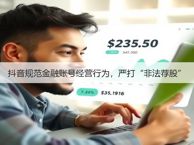 抖音规范金融账号经营行为,严打“非法荐股”(图1) 抖音规范金融账号经营行为,严打“非法荐股”(图1)