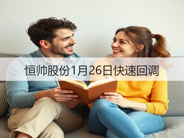 恒帅股份1月26日快速回调(图2) 恒帅股份1月26日快速回调(图2)