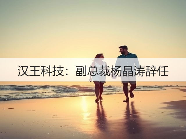 汉王科技：副总裁杨晶涛辞任(图3)