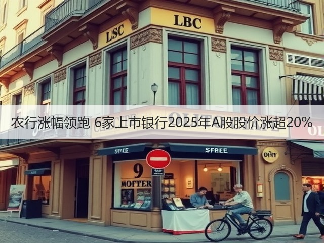 农行涨幅领跑 6家上市银行2025年A股股价涨超20%(图1)