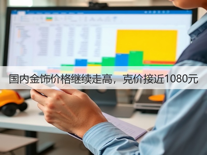 国内金饰价格继续走高，克价接近1080元