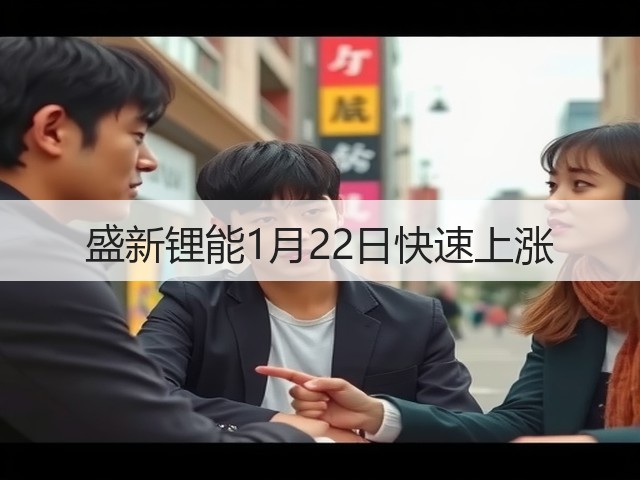 盛新锂能1月22日快速上涨(图3)