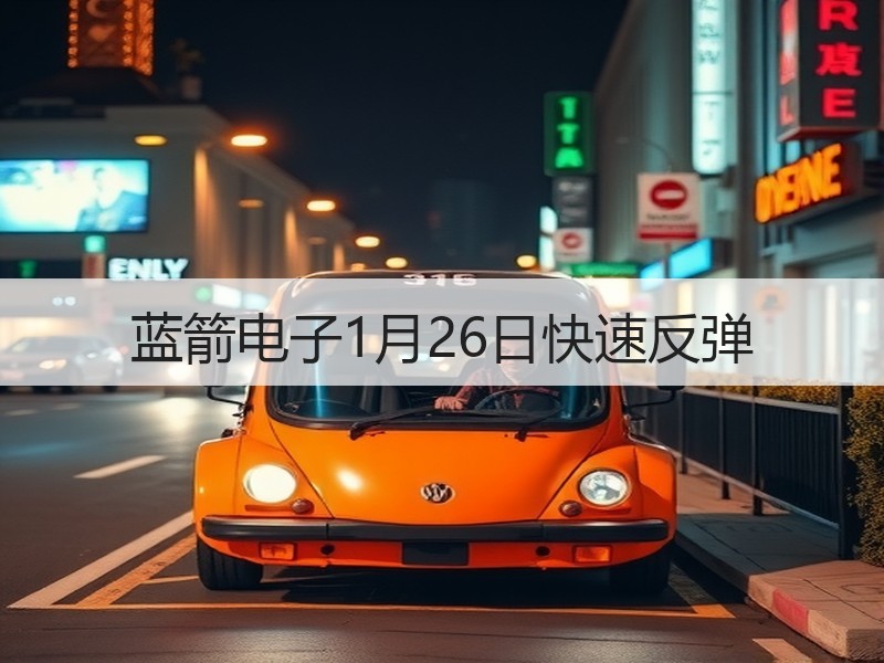 蓝箭电子1月26日快速反弹