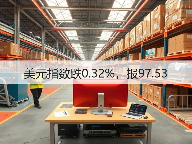 美元指数跌0.32%，报97.53