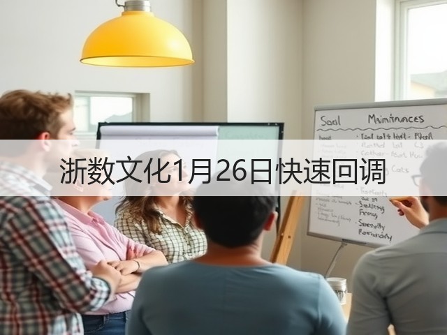 浙数文化1月26日快速回调(图3) 浙数文化1月26日快速回调(图3)