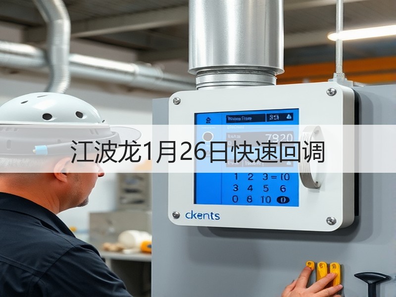 江波龙1月26日快速回调