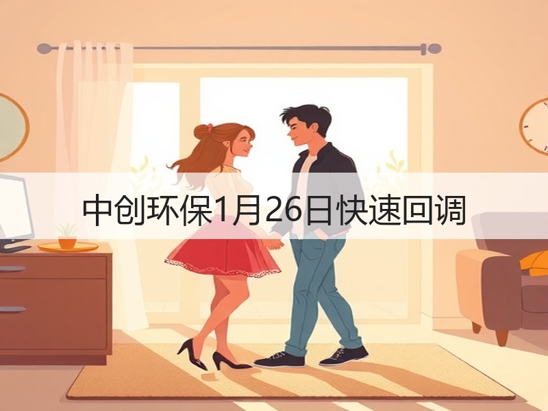 中创环保1月26日快速回调