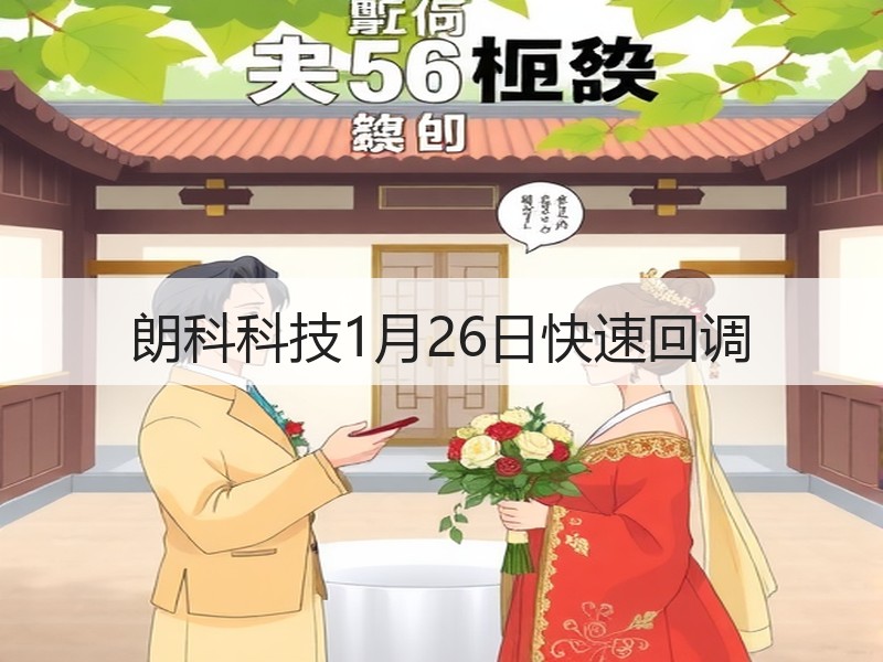 朗科科技1月26日快速回调