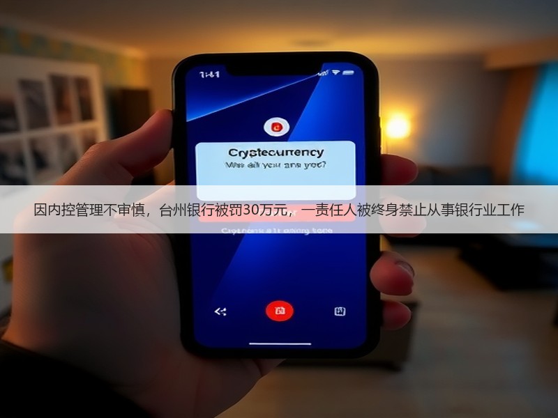 因内控管理不审慎，台州银行被罚30万元，一责任人被终身禁止从事银行业工作