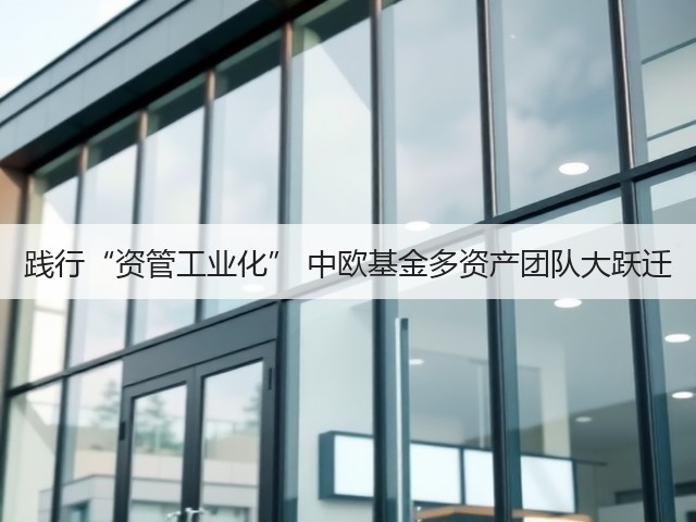践行“资管工业化” 中欧基金多资产团队大跃迁(图3) 践行“资管工业化” 中欧基金多资产团队大跃迁(图3)