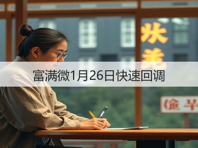 富满微1月26日快速回调(图3)