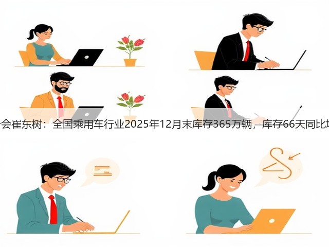 乘联分会崔东树：全国乘用车行业2025年12月末库存365万辆，库存66天同比增20天(图1)