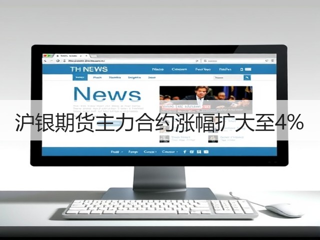沪银期货主力合约涨幅扩大至4%(图1)