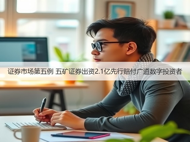 证券市场第五例 五矿证券出资2.1亿先行赔付广道数字投资者(图1)