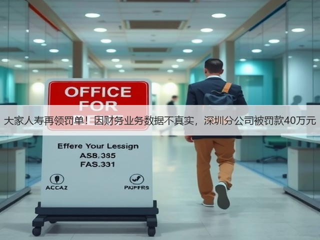 大家人寿再领罚单！因财务业务数据不真实，深圳分公司被罚款40万元(图2)