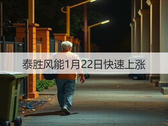 泰胜风能1月22日快速上涨(图2) 泰胜风能1月22日快速上涨(图2)