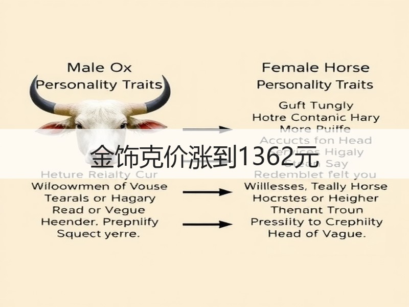 金饰克价涨到1362元