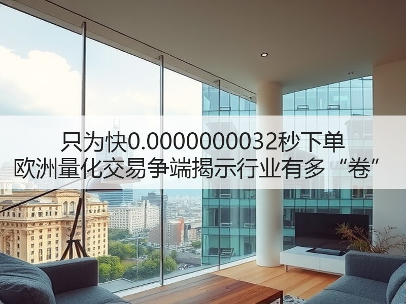 只为快0.0000000032秒下单 欧洲量化交易争端揭示行业有多“卷”