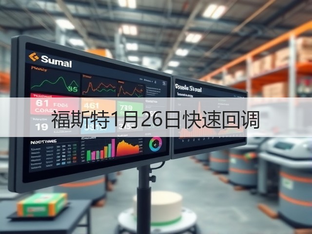 福斯特1月26日快速回调(图1) 福斯特1月26日快速回调(图1)