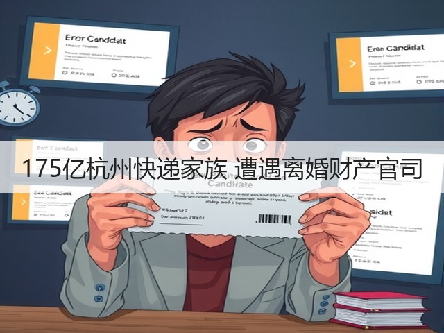 175亿杭州快递家族 遭遇离婚财产官司(图1) 175亿杭州快递家族 遭遇离婚财产官司(图1)