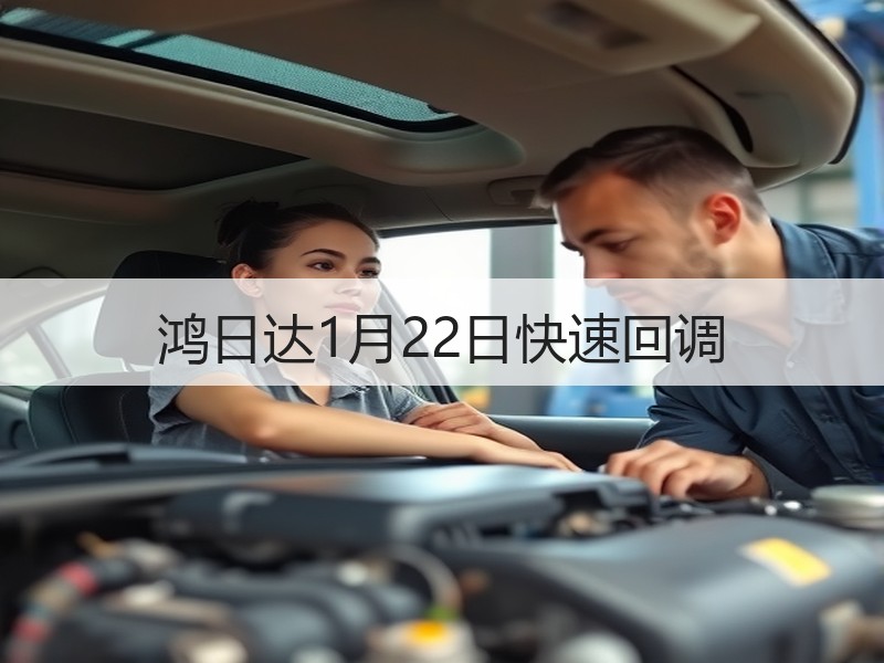 鸿日达1月22日快速回调