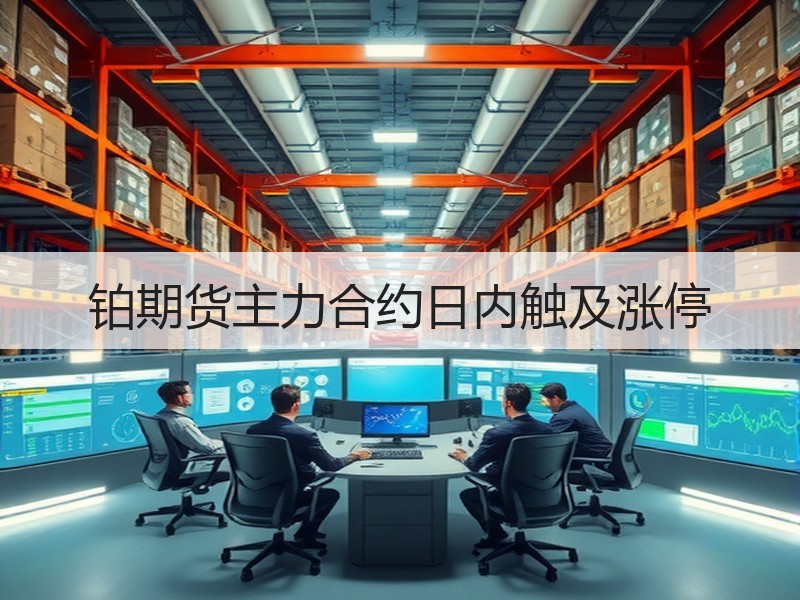 铂期货主力合约日内触及涨停