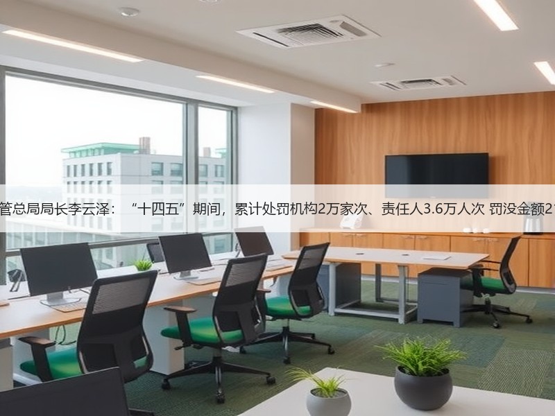 金融监管总局局长李云泽：“十四五”期间，累计处罚机构2万家次、责任人3.6万人次 罚没金额210亿元