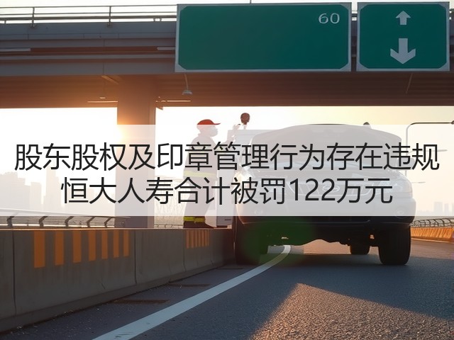 股东股权及印章管理行为存在违规 恒大人寿合计被罚122万元(图3) 股东股权及印章管理行为存在违规 恒大人寿合计被罚122万元(图3)