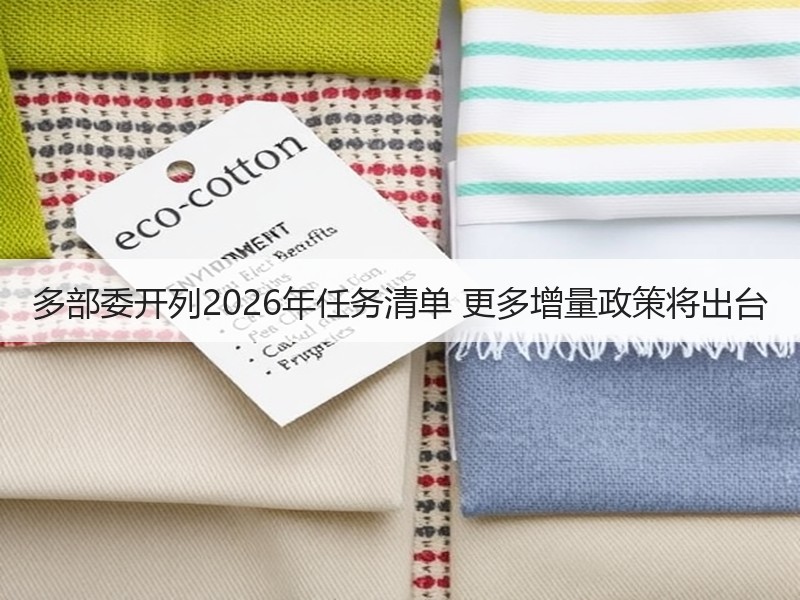 多部委开列2026年任务清单 更多增量政策将出台
