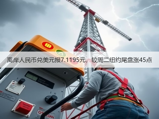 离岸人民币兑美元报7.1195元，较周二纽约尾盘涨45点(图1)
