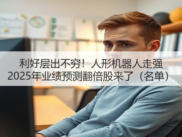 利好层出不穷!人形机器人走强 2025年业绩预测翻倍股来了(名单)(图3) 利好层出不穷!人形机器人走强 2025年业绩预测翻倍股来了(名单)(图3)