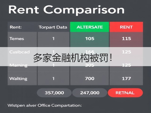 多家金融机构被罚!(图1) 多家金融机构被罚!(图1)