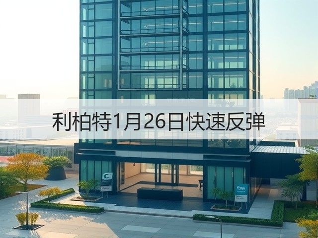 利柏特1月26日快速反弹(图3) 利柏特1月26日快速反弹(图3)