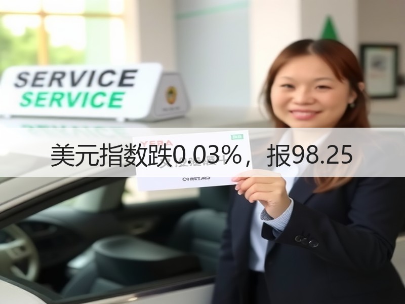 美元指数跌0.03%，报98.25