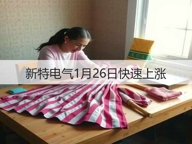 新特电气1月26日快速上涨(图3) 新特电气1月26日快速上涨(图3)