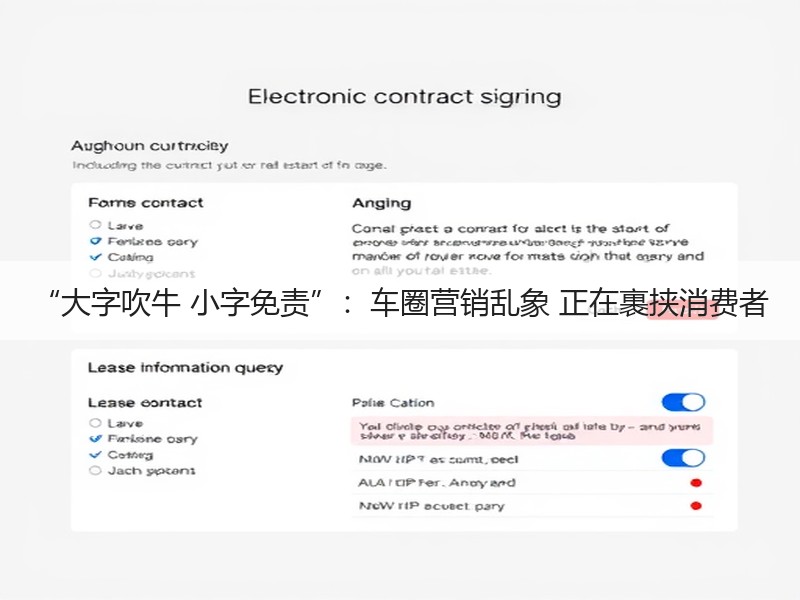 “大字吹牛 小字免责”：车圈营销乱象 正在裹挟消费者