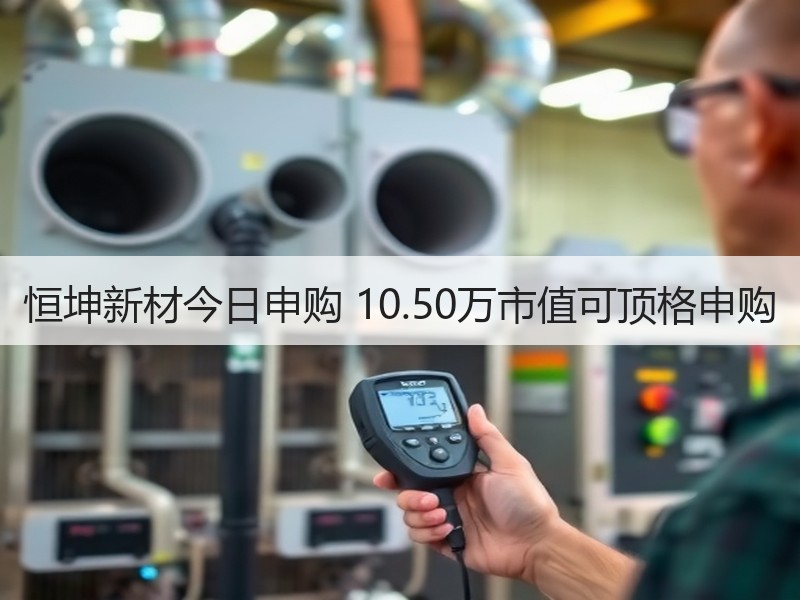 恒坤新材今日申购 10.50万市值可顶格申购