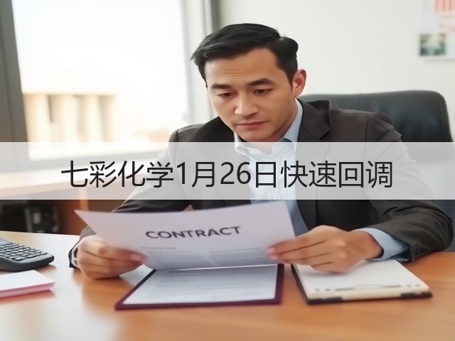 七彩化学1月26日快速回调(图1) 七彩化学1月26日快速回调(图1)