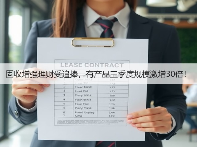 固收增强理财受追捧,有产品三季度规模激增30倍!(图1) 固收增强理财受追捧,有产品三季度规模激增30倍!(图1)