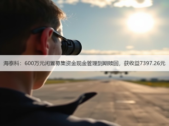 海泰科:600万元闲置募集资金现金管理到期赎回,获收益7397.26元(图1) 海泰科:600万元闲置募集资金现金管理到期赎回,获收益7397.26元(图1)