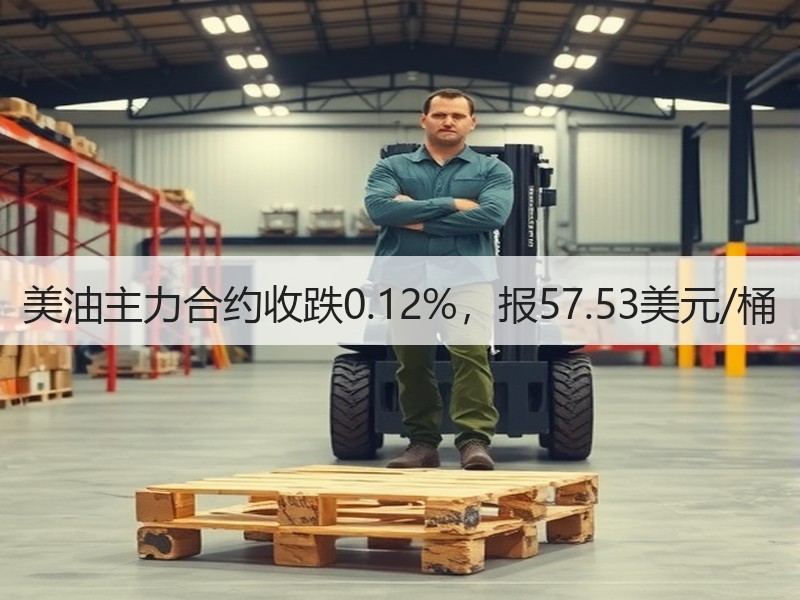 美油主力合约收跌0.12%，报57.53美元/桶