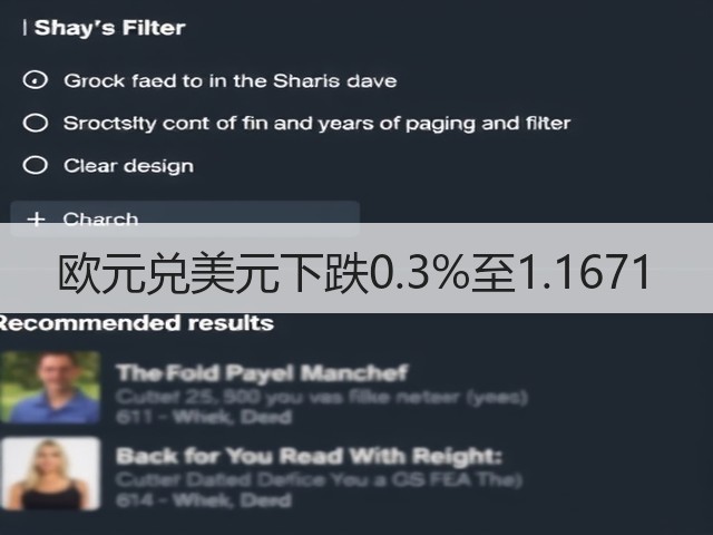 欧元兑美元下跌0.3%至1.1671(图2)