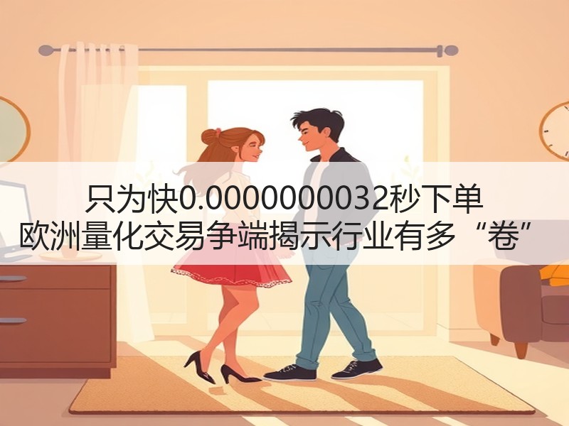 只为快0.0000000032秒下单 欧洲量化交易争端揭示行业有多“卷”