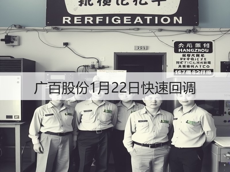 广百股份1月22日快速回调