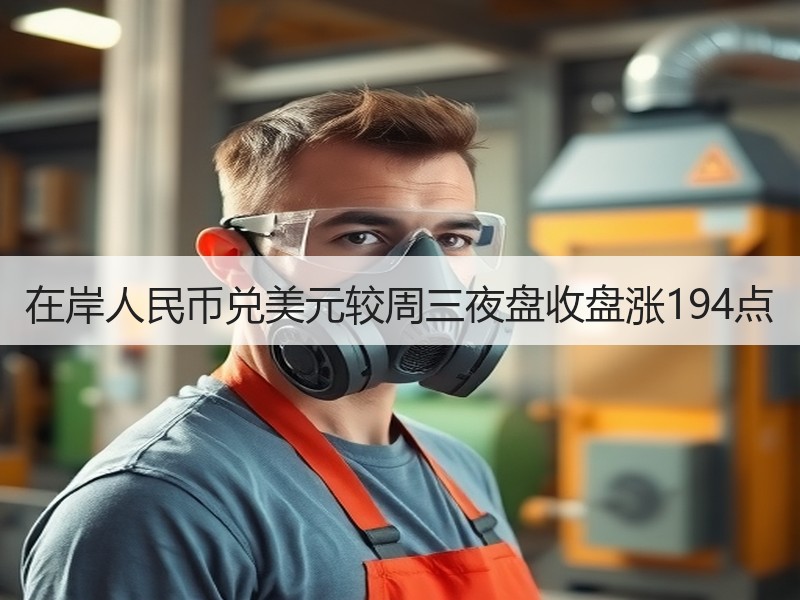 在岸人民币兑美元较周三夜盘收盘涨194点