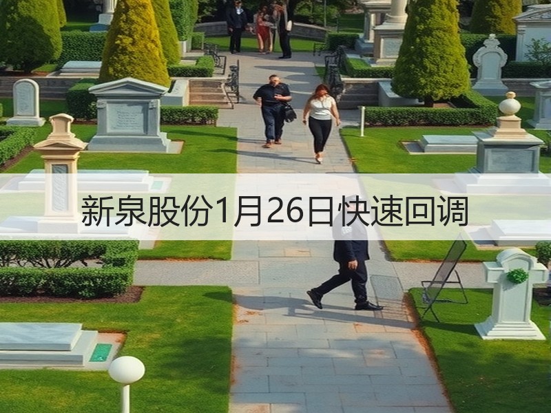 新泉股份1月26日快速回调