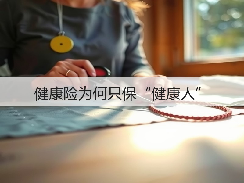 健康险为何只保“健康人”