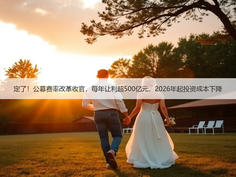定了！公募费率改革收官，每年让利超500亿元，2026年起投资成本下降
